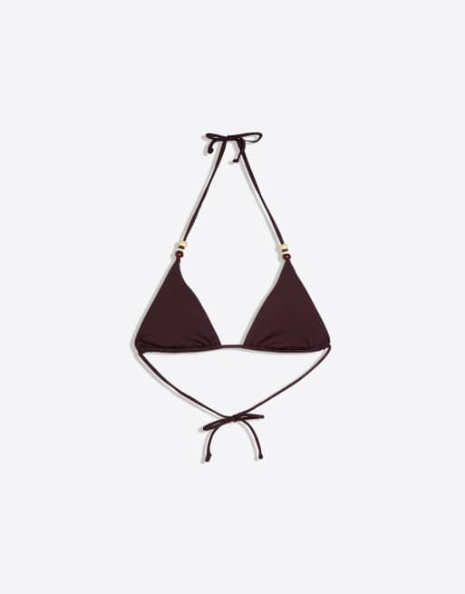 Bershka – Basic – Lila bikiniöverdel med pärlor, 4 av 4