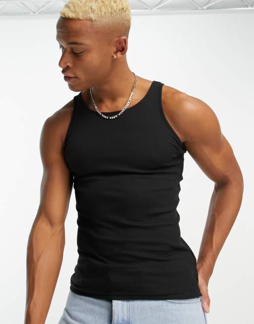 Plain black 2025 tank top