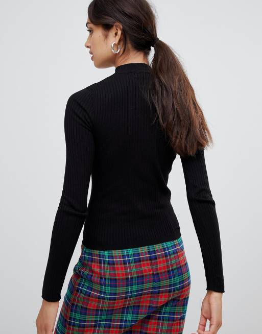 Bershka basic ribbed high neck jumper, 2 of 4