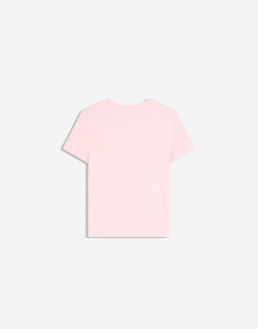 Bershka Basic short sleeve t-shirt in pink, 2 of 4