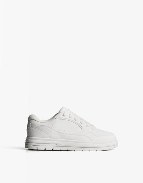 Bershka - Basic street-style sneakers in wit - view 1