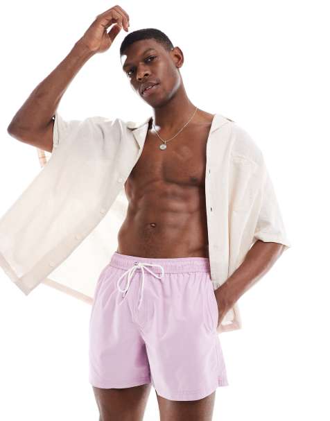 Bershka basic swimshort in pink - view 1