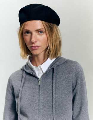 Bershka - Baskenmütze in Schwarz
