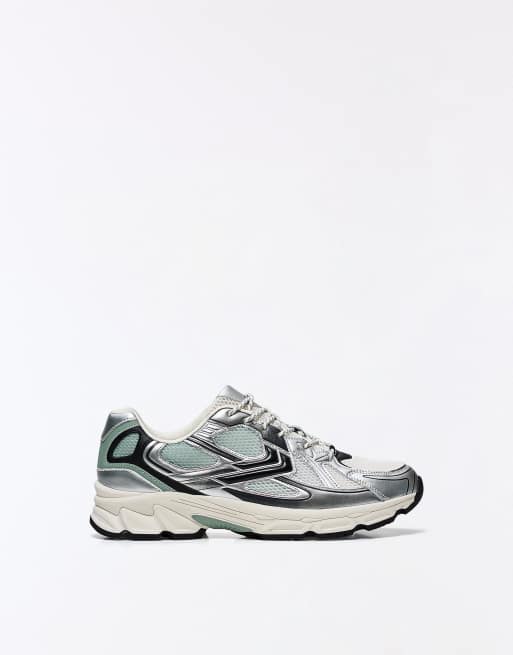 Bershka - Baskets à divers empiècements - Blanc, 2 de 6