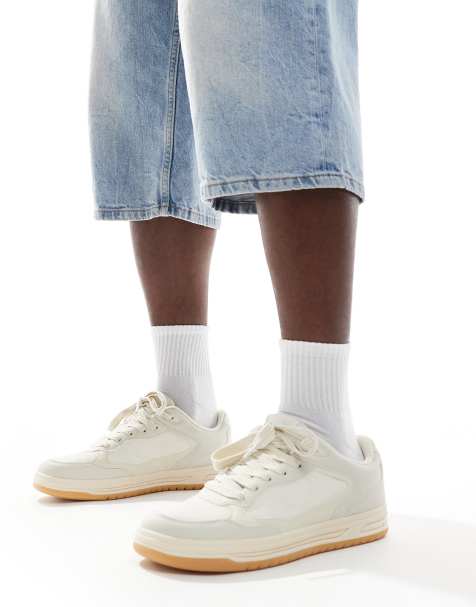 Bershka - Baskets à empiècement ton sur ton - Beige - view 1