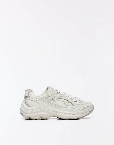 Bershka - Baskets à semelle chunky - Blanc - view 1