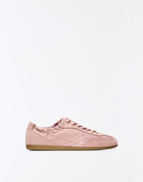 Bershka - Baskets à semelle plate - Rose - view 1