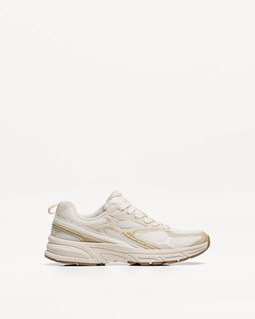 Bershka - Baskets avec semelle chunky - Blanc  