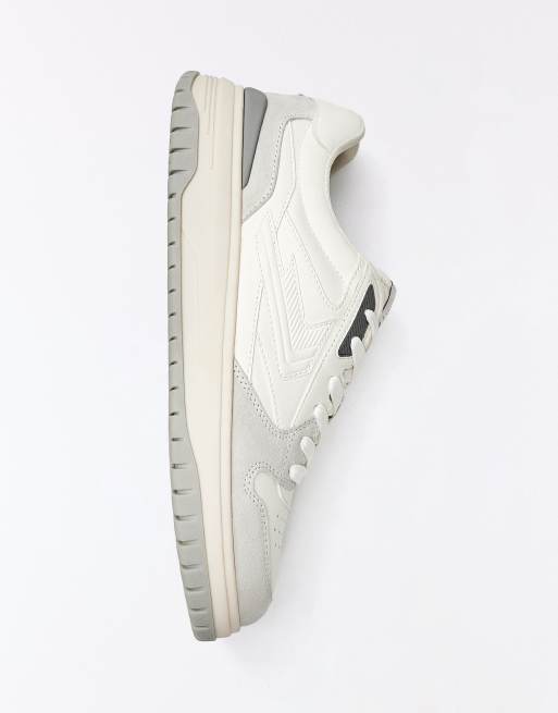 Bershka baskets casual à empiècements en blanc, 5 de 6