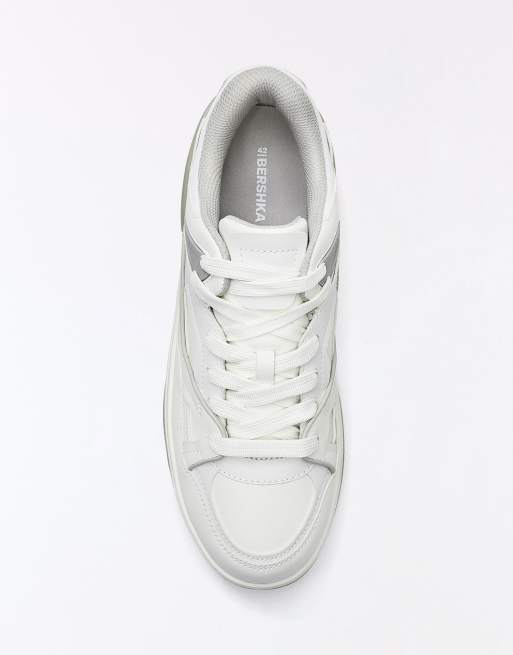 Bershka baskets chunky à empiècements blanches, 5 de 7