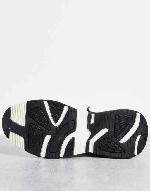 Bershka - Baskets chunky à semelle noire avec détails - Blanc, 4 de 4