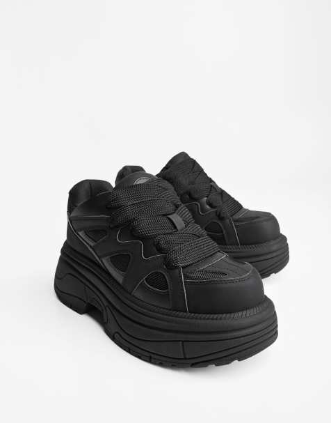 Bershka - Baskets chunky - Noir - view 1