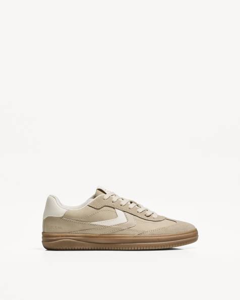 Bershka - Baskets rétro - Fauve - view 1