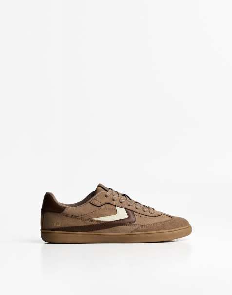 Bershka - Baskets rétro - Marron - view 1