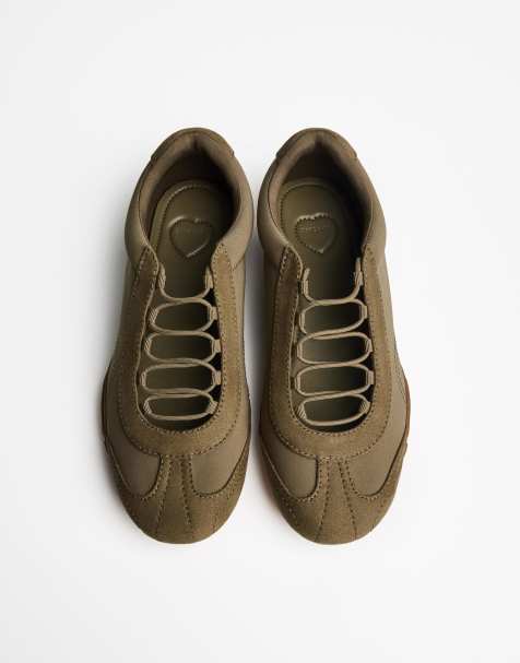 Bershka - Baskets souples - Kaki - view 1
