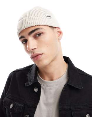 Bershka Bershka beanie in ecru-Neutral