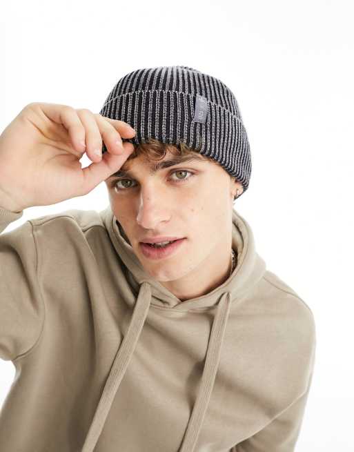 Bershka beanie in washed grey