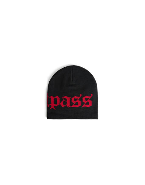 Bershka - Beanie met print in zwart - view 1