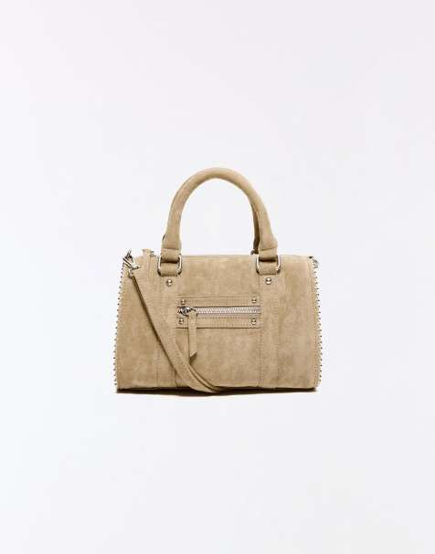 Bershka – Beige bowlingväska i mockaimitation - view 1