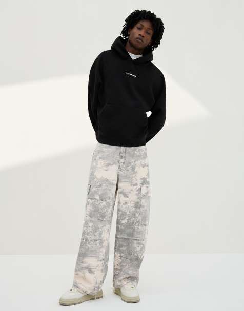 Bershka - Beige cargo-jeans med faldskærmsdesign - view 1