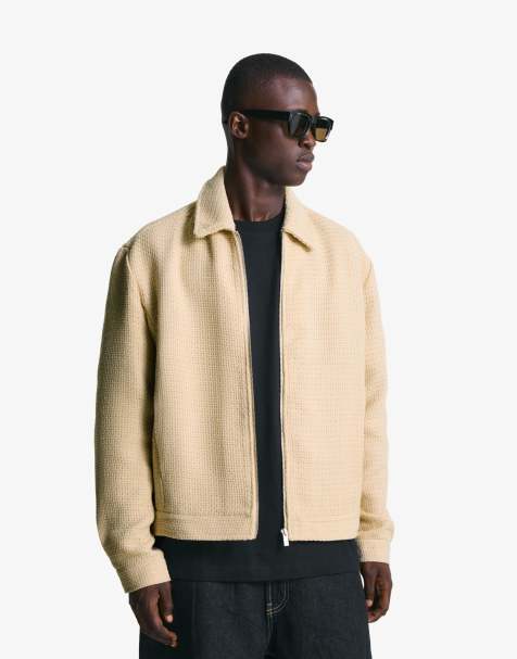 Bershka – Beige, rustik jacka i boxy fit - view 1