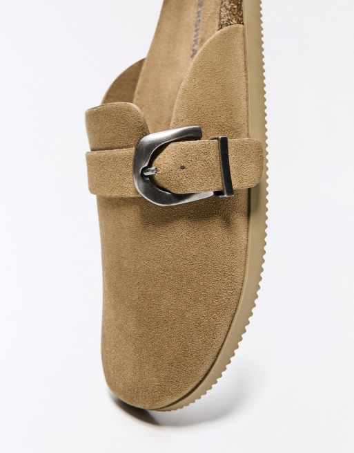 Bershka – Beige tofflor med spänne, 4 av 6