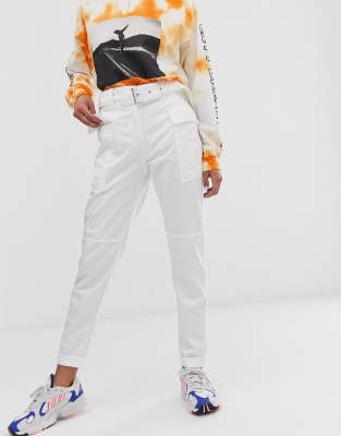 belted cargo pants womens