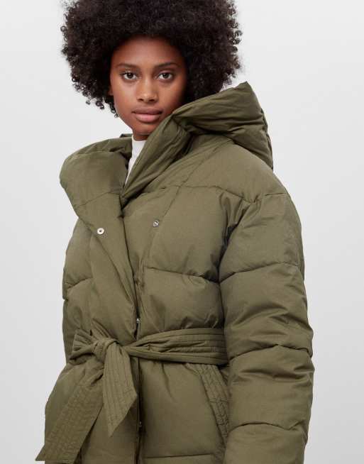 Khaki hotsell belted jacket