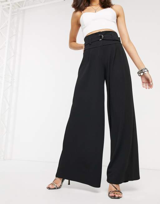 bershka wide leg trousers
