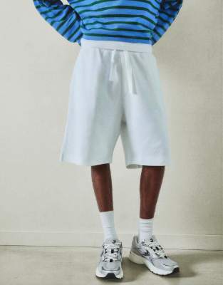 Bershka - Bermuda ample - Blanc