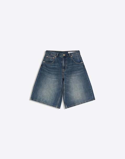 DESIGN Curve - Robe courte en denim doux au toucher - Bleu délavé