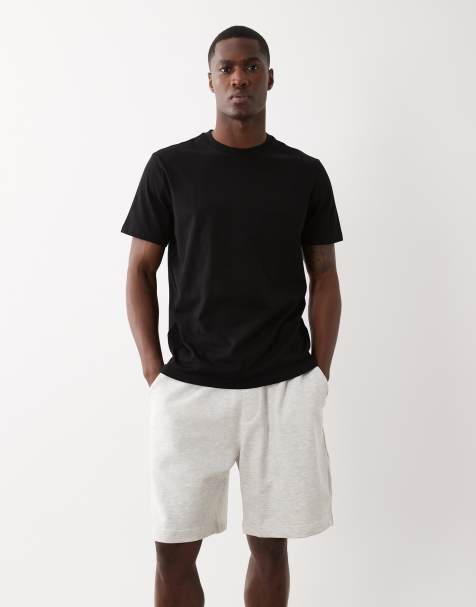 Bershka - Bermuda basic in felpa grigio chiaro - view 1