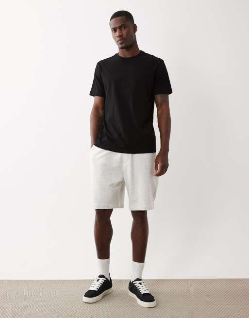 Bershka - Bermuda basic in felpa grigio chiaro, 2 di 5
