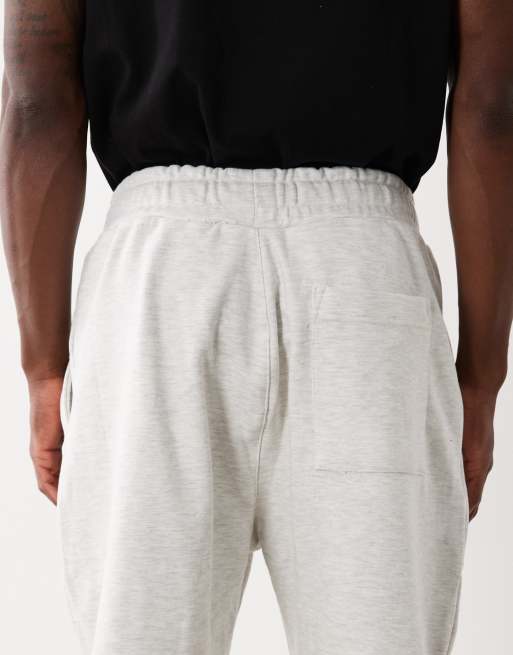 Bershka - Bermuda basic in felpa grigio chiaro, 5 di 5