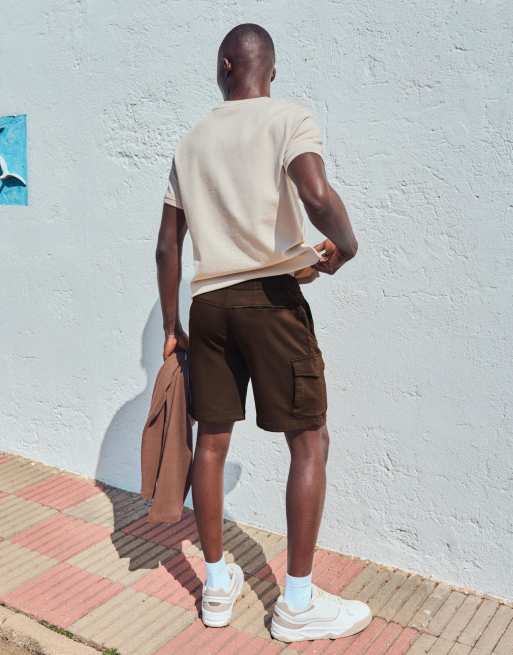 Bershka - Bermuda cargo classique - Marron, 3 de 4