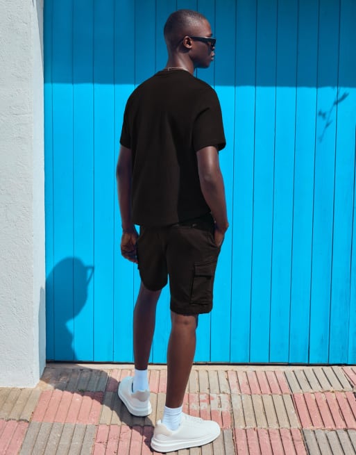 Bershka - Bermuda cargo classique - Noir, 4 de 4