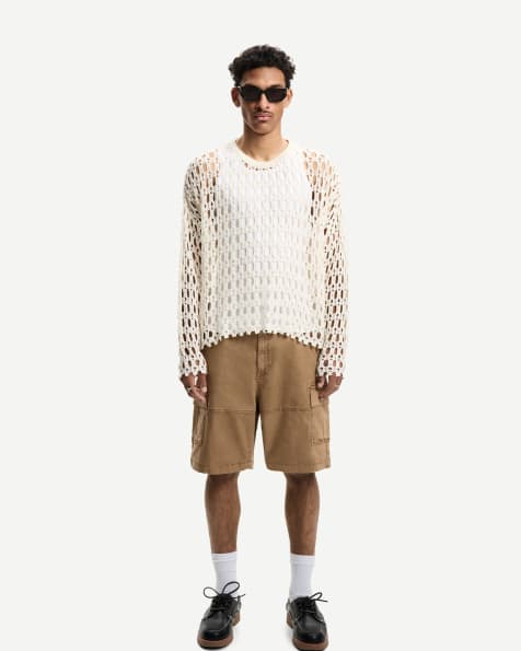 Bershka - Bermuda-cargoshort in lichtbruin - view 1