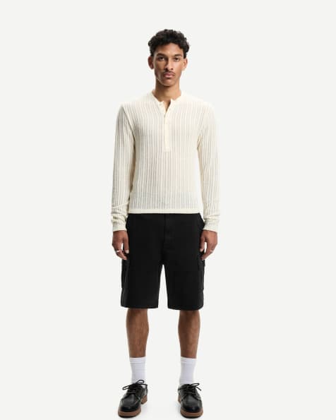 Bershka - Bermuda-cargoshort in zwart - view 1