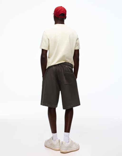 Bershka - Bermuda coupe carrée - Noir délavé, 2 de 4