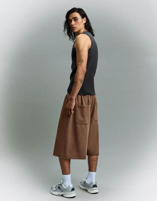 Bershka - Bermuda molletonné - Marron, 4 de 4