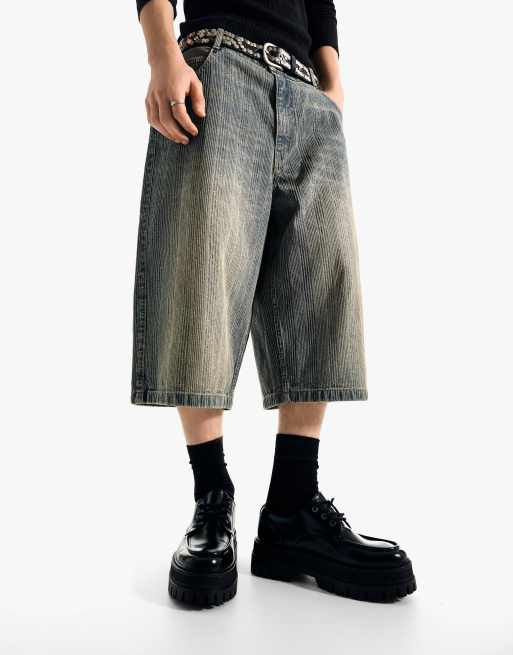 Bershka - Bermuda ultra-baggy en denim - Bleu, 2 de 4