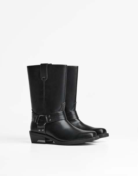 Bershka Biker boots in black - view 1