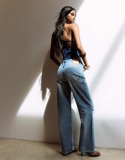 Bershka - Blå baggy-jeans, 3 af 7