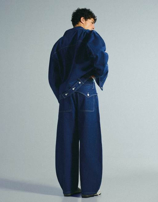 Bershka - Blå baggy-jeans, 4 af 5