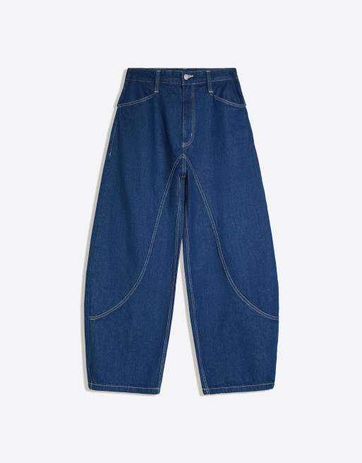 Bershka - Blå baggy-jeans, 5 af 5