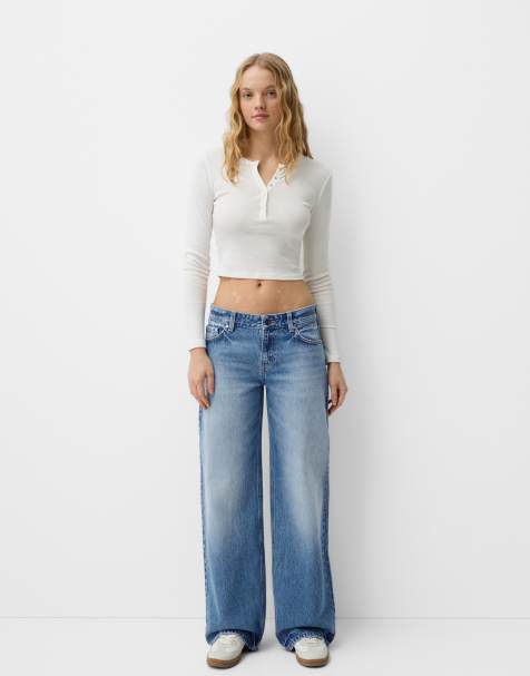 Bershka - Blå boyfriend-jeans - view 1