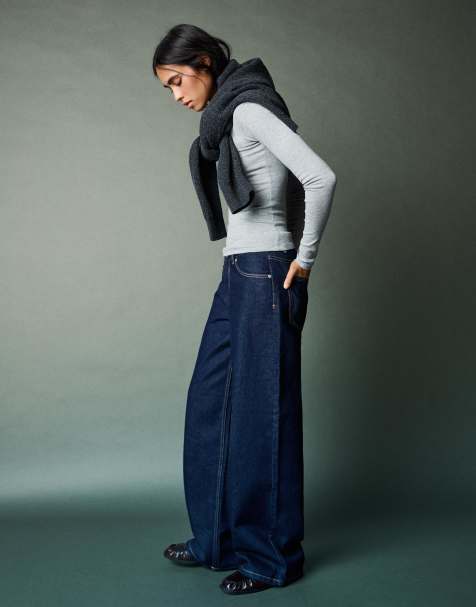 Bershka – Blå boyfriend-jeans - view 1