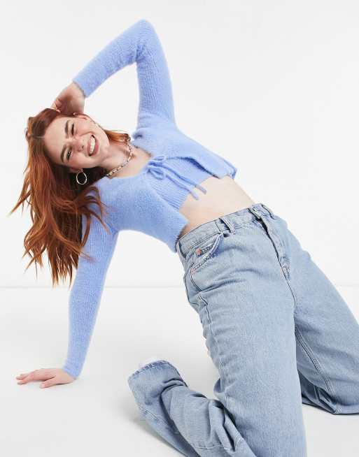 Bershka - Blåt sæt med cami og cardigan, 2 af 3
