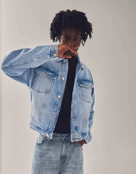 Bershka - Blå denimjakke - view 1