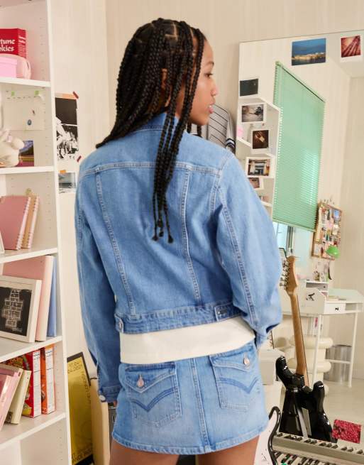 Bershka - Blå denimjakke, 2 af 3